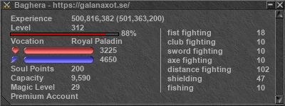 Signature for player Baghera