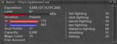 Signature for player Baron