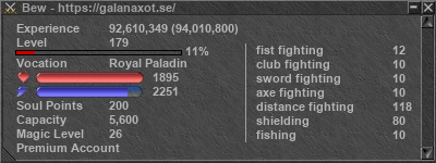 Signature for player Bew