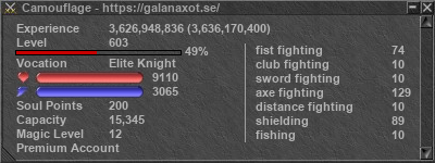 Signature for player Camouflage