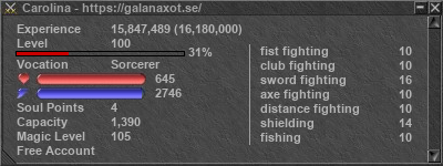 Signature for player Carolina