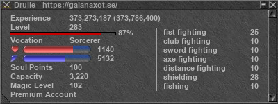 Signature for player Drulle