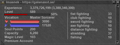 Signature for player Imasnek