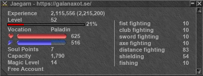 Signature for player Jaegarn