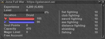 Signature for player Jona Full War