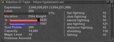 Signature for player Kikelius El Tajas