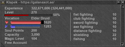 Signature for player Klapek