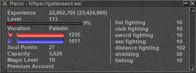 Signature for player Pacio