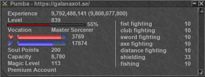 Signature for player Pumba