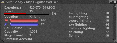 Signature for player Slim Shady