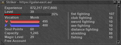 Signature for player Striker