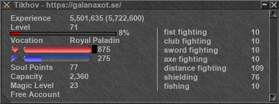 Signature for player Tikhov